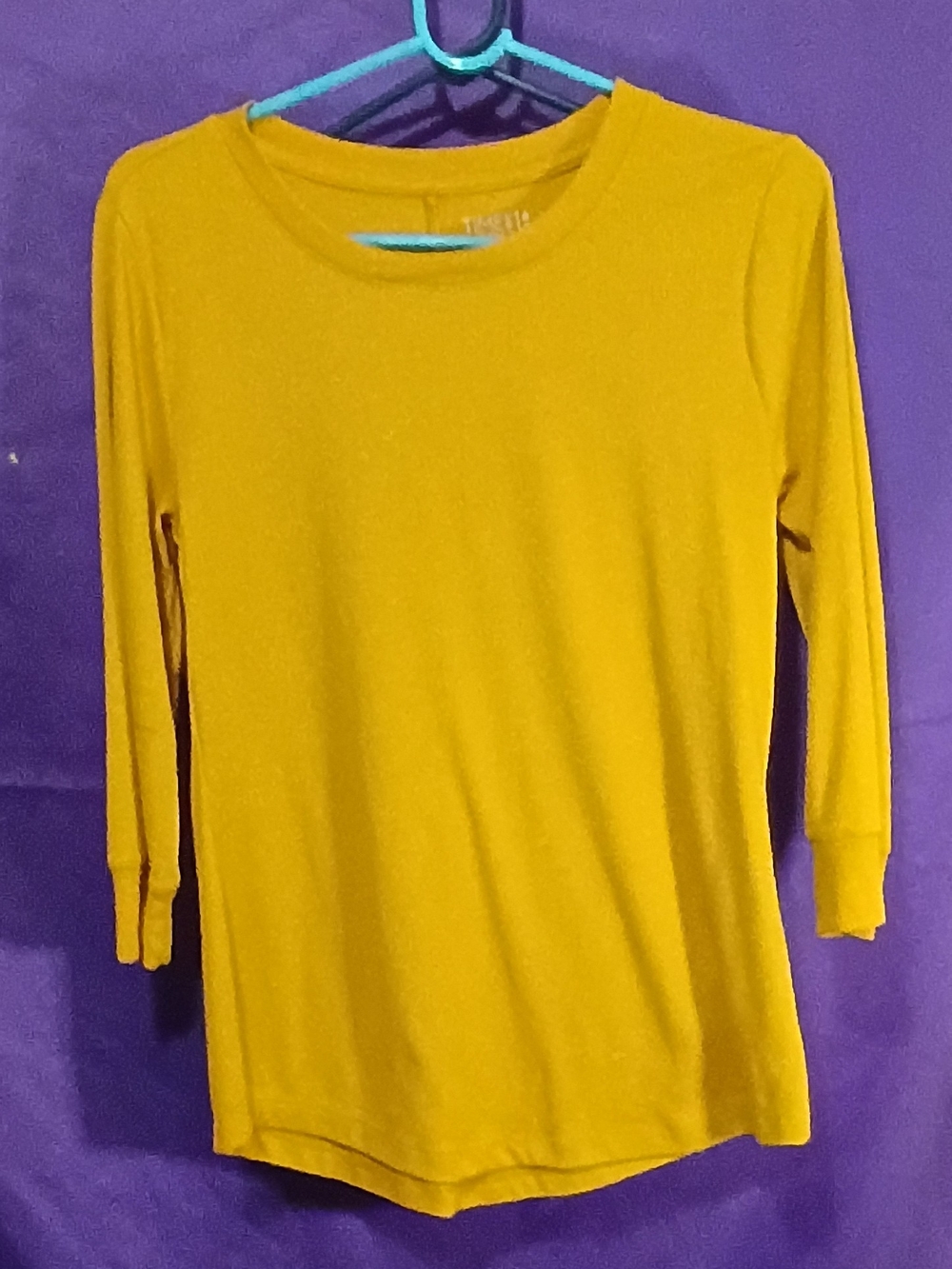 Time and Tru Mustard Yellow Long Sleeve Tunic Top